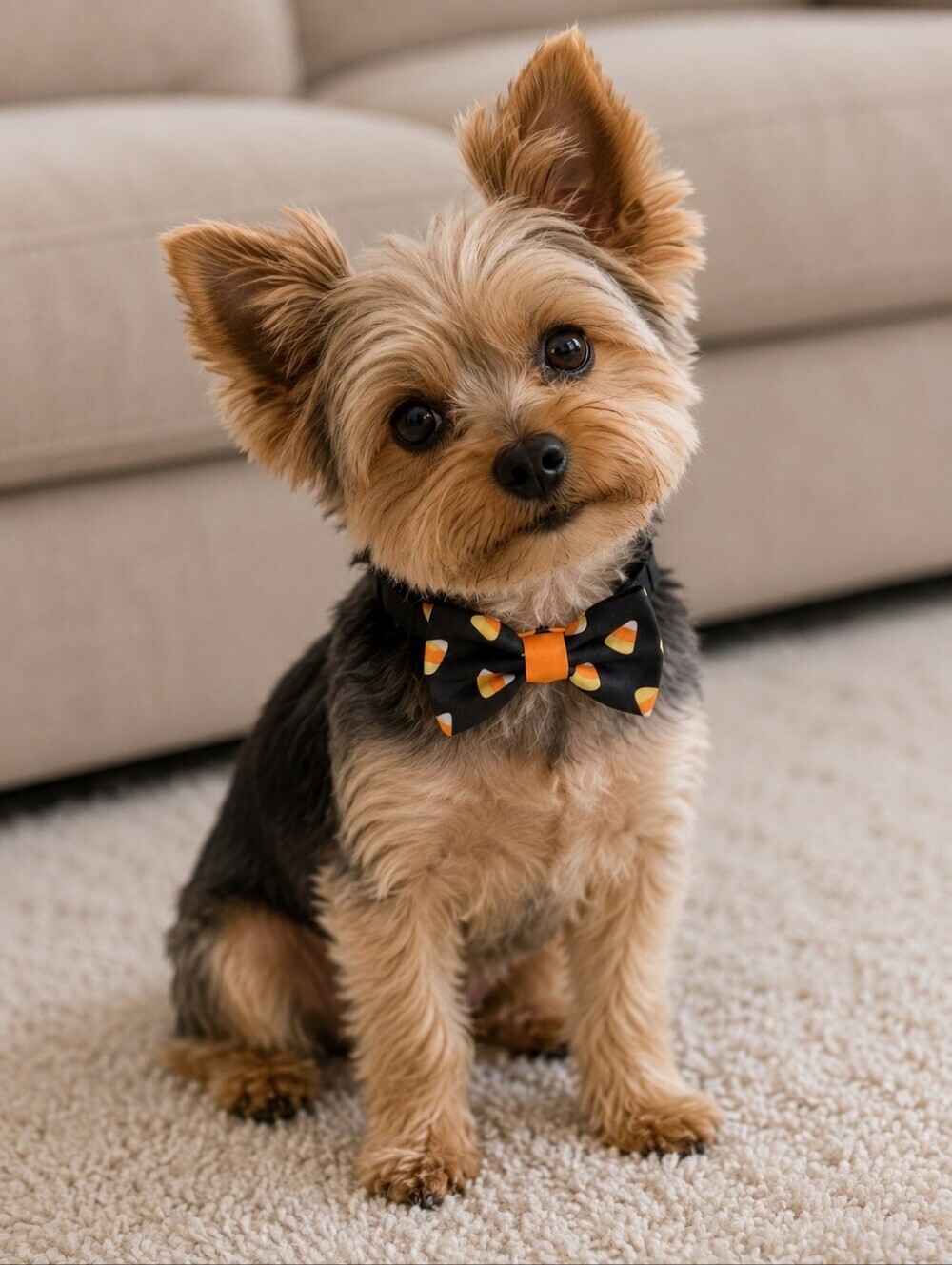 NWT Hyde & EEK Pet Bow Tie Collar Slide Black Candy Corn One Size Halloween New